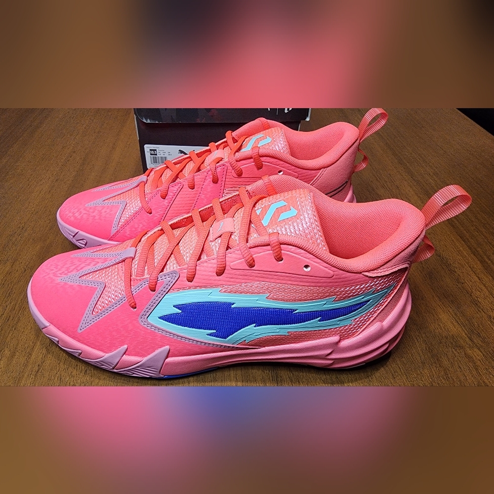 Puma Kids' Vibrant Pink and Blue Sneakers